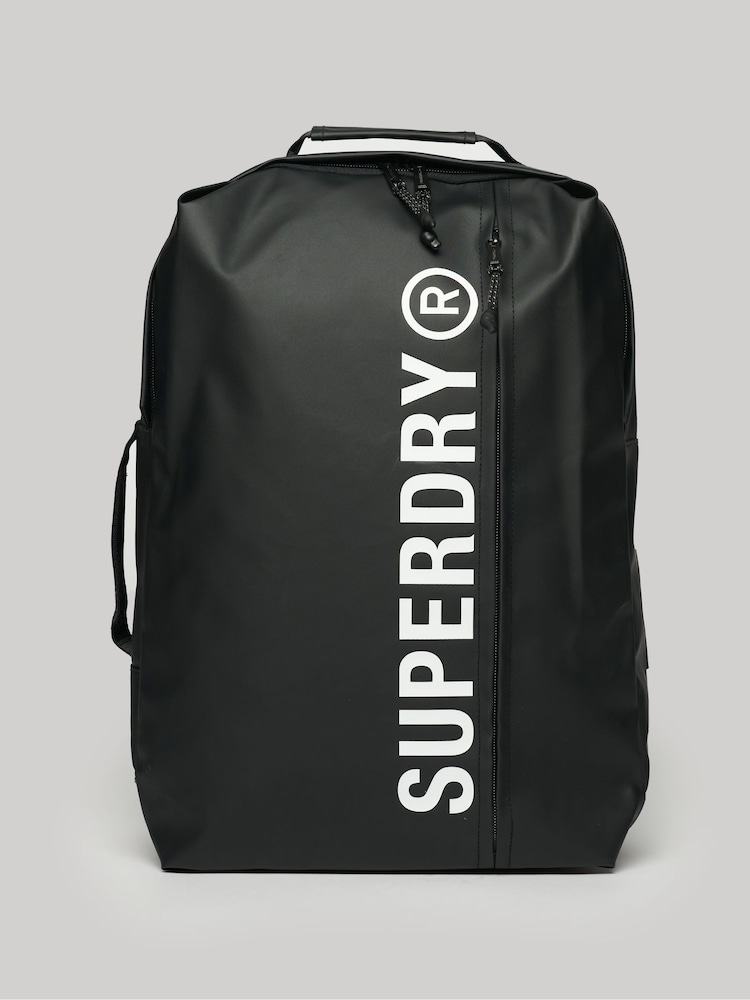 Negro - Superdry Tarp 100% Cotton Backpack - Imagen 1 de 5