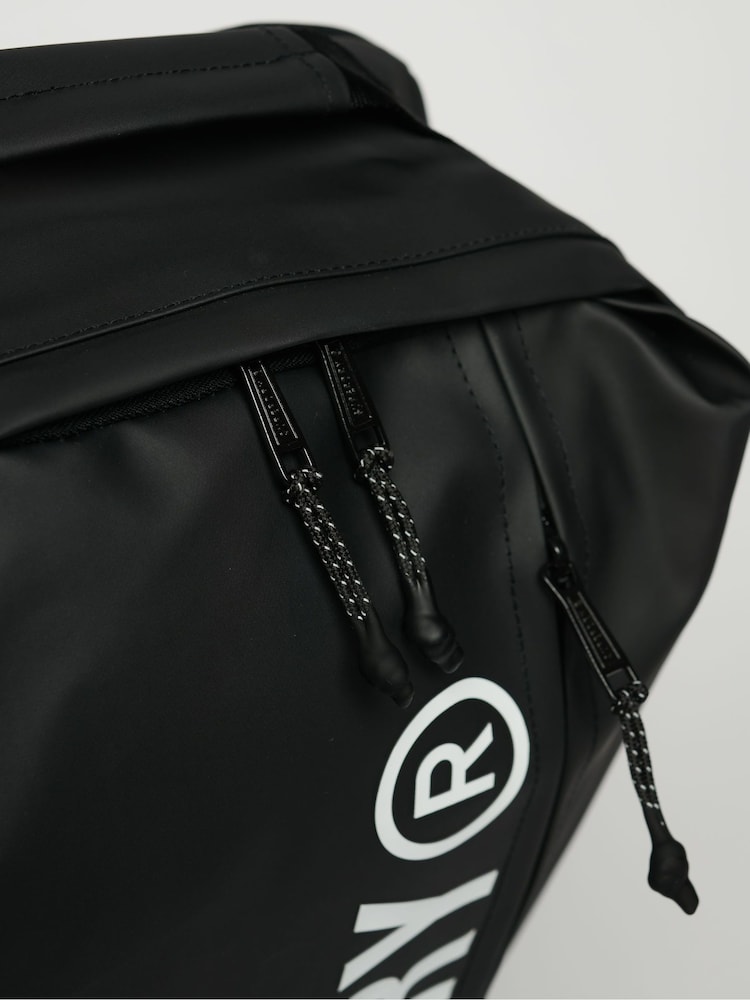Superdry Black Tarp 100% Cotton Backpack - Image 4 of 5