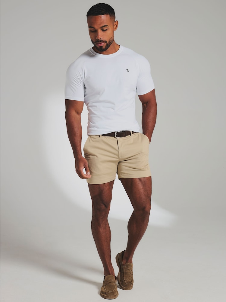 Tailored Athlete White Muscle Fit Signature T-Shirt - Image 1 of 6