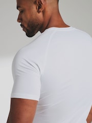 Tailored Athlete White Muscle Fit Signature T-Shirt - Image 4 of 6