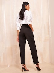 Friends Like These Black Tailored Barrel Trousers - Image 4 of 4