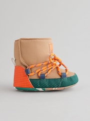 Neutral Colourblock Baby Quilted Snow Boots (0-24mths) - Image 2 of 7