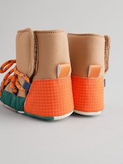 Neutral Colourblock Baby Quilted Snow Boots (0-24mths) - Image 3 of 7