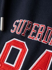Superdry Blue Boyfriend College Logo Zip Hoodie - Image 5 of 6