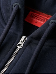 Superdry Blue Boyfriend College Logo Zip Hoodie - Image 6 of 6