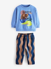 Blue Safari Long Sleeve Top and Joggers Set (3mths-7yrs) - Image 1 of 4