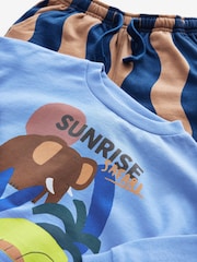 Blue Safari Long Sleeve Top and Joggers Set (3mths-7yrs) - Image 3 of 4