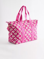 Cath Kidston Pink Lace Hearts Overnight Bag - Image 2 of 6