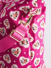 Cath Kidston Pink Lace Hearts Overnight Bag - Image 5 of 6