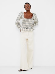 French Connection Black Ivy Check Top - Image 1 of 4
