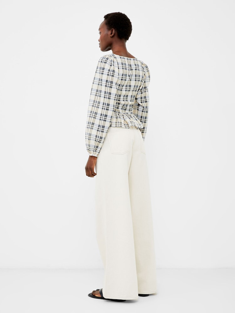 French Connection Black Ivy Check Top - Image 2 of 4