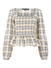 French Connection Black Ivy Check Top - Image 4 of 4