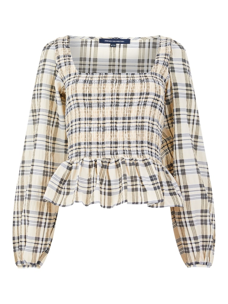 French Connection Black Ivy Check Top - Image 4 of 4