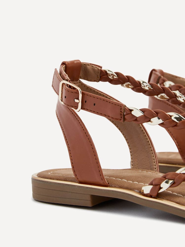 Linzi Brown Nova Plaited Gladiator Sandals - Image 5 of 5
