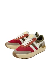 Gola Red Ladies Raven Lace-Up Trainers - Image 2 of 4