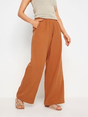 Long Tall Sally Orange Paisley Print Wide Leg Trousers - Image 2 of 5
