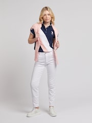 U.S. Polo Assn. Blue Womens Player 3 Sash Polo Shirt - Image 2 of 8