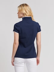 U.S. Polo Assn. Blue Womens Player 3 Sash Polo Shirt - Image 3 of 8