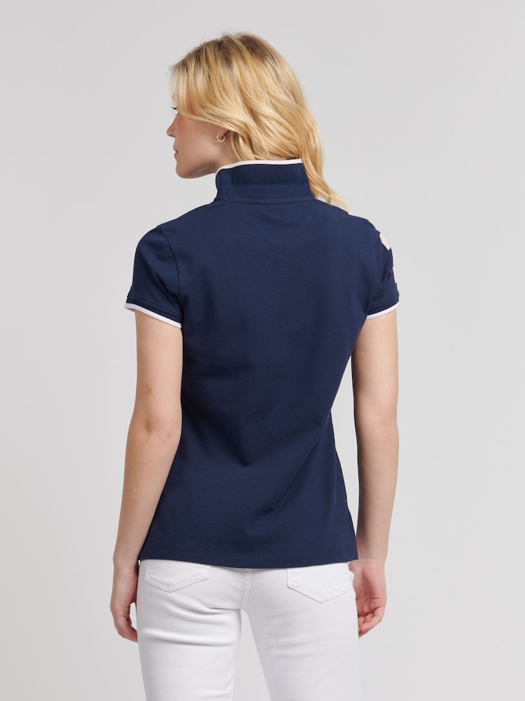 U.S. Polo Assn. Blue Womens Player 3 Sash Polo Shirt - Image 3 of 8