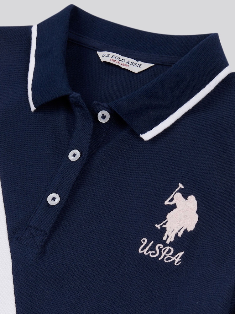U.S. Polo Assn. Blue Womens Player 3 Sash Polo Shirt - Image 8 of 8