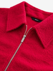 Red Zip Through Short Textured Jacket - Image 6 of 8