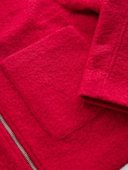 Red Zip Through Short Textured Jacket - Image 7 of 8