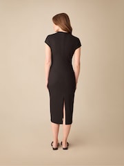 Ro&Zo Rib Knit Midi Black Dress - Image 2 of 4