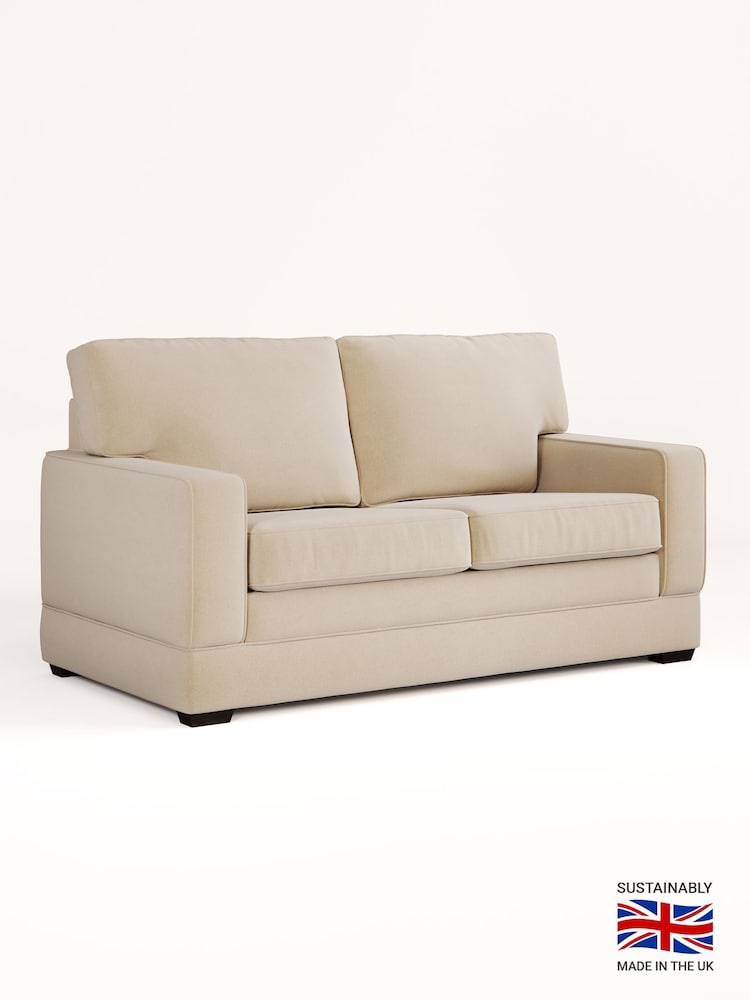 Jay-Be Brushed Twill Linen Cream Urban 2 Seater Sofa Bed - Image 2 of 6