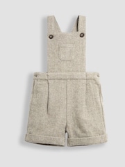 JoJo Maman Bébé Natural Herringbone Dungarees And Top Set - Image 2 of 6