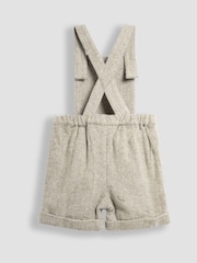 JoJo Maman Bébé Natural Herringbone Dungarees And Top Set - Image 3 of 6