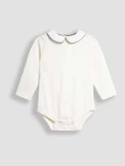 JoJo Maman Bébé Natural Herringbone Dungarees And Top Set - Image 4 of 6