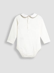 JoJo Maman Bébé Natural Herringbone Dungarees And Top Set - Image 5 of 6