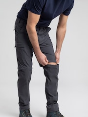 Mountain Warehouse Grey Trek Stretch Convertible Mens Trousers - Image 1 of 2