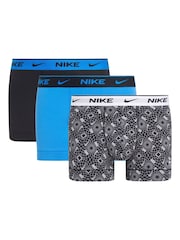 Nike Black/Blue Trunks 3 Pack - Image 1 of 2