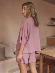 Pink Cosy Waffle Pyjamas Set - Image 3 of 9