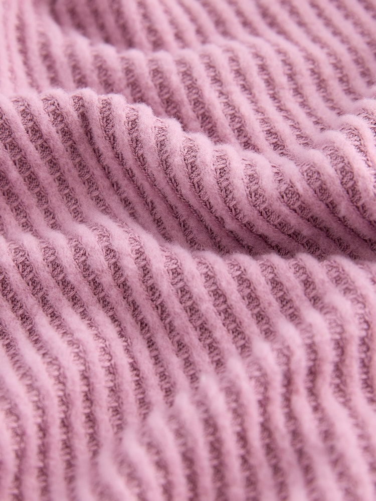 Pink Cosy Waffle Pyjamas Set - Image 9 of 9