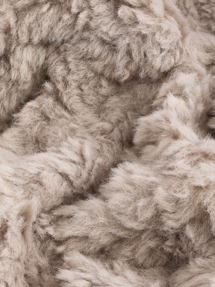 Neutral Teddy Faux Fur Jacket - Image 10 of 10
