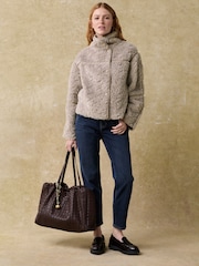 Neutral Teddy Faux Fur Jacket - Image 2 of 10