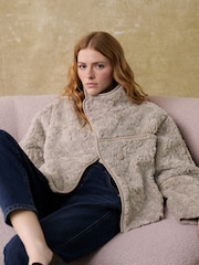 Neutral Teddy Faux Fur Jacket - Image 4 of 10