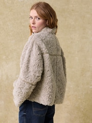 Neutral Teddy Faux Fur Jacket - Image 5 of 10