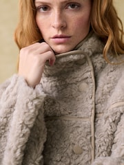 Neutral Teddy Faux Fur Jacket - Image 6 of 10