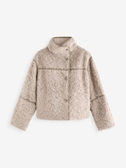 Neutral Teddy Faux Fur Jacket - Image 7 of 10