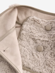 Neutral Teddy Faux Fur Jacket - Image 8 of 10