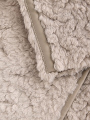 Neutral Teddy Faux Fur Jacket - Image 9 of 10