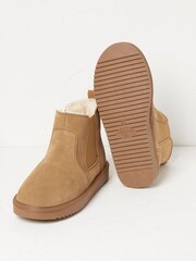 FatFace Mabel Brown Mini Suede Chelsea Boots - Image 2 of 3