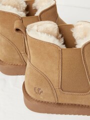 FatFace Mabel Brown Mini Suede Chelsea Boots - Image 3 of 3