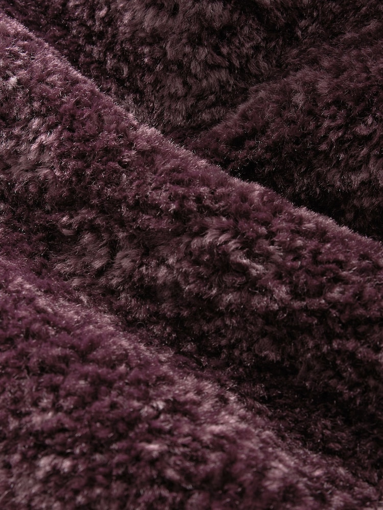 Berry Red Teddy Borg Coat - Image 6 of 8