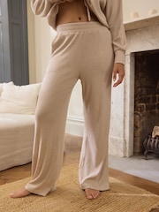 Ecru Ribbed Knitlook Lounge Trousers - Image 2 of 8