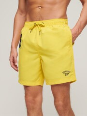 Superdry Yellow Recycled Polo 17 Inch Swim Shorts - Image 1 of 4