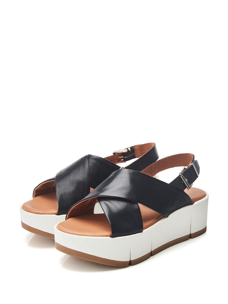 Moda in Pelle Ritika Crossover Chunky Back Sandals - Image 2 of 4